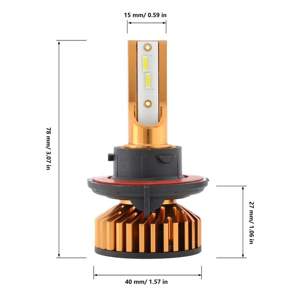 H13/9008 Bombillos LED de 52W 10,000LM Serie F2